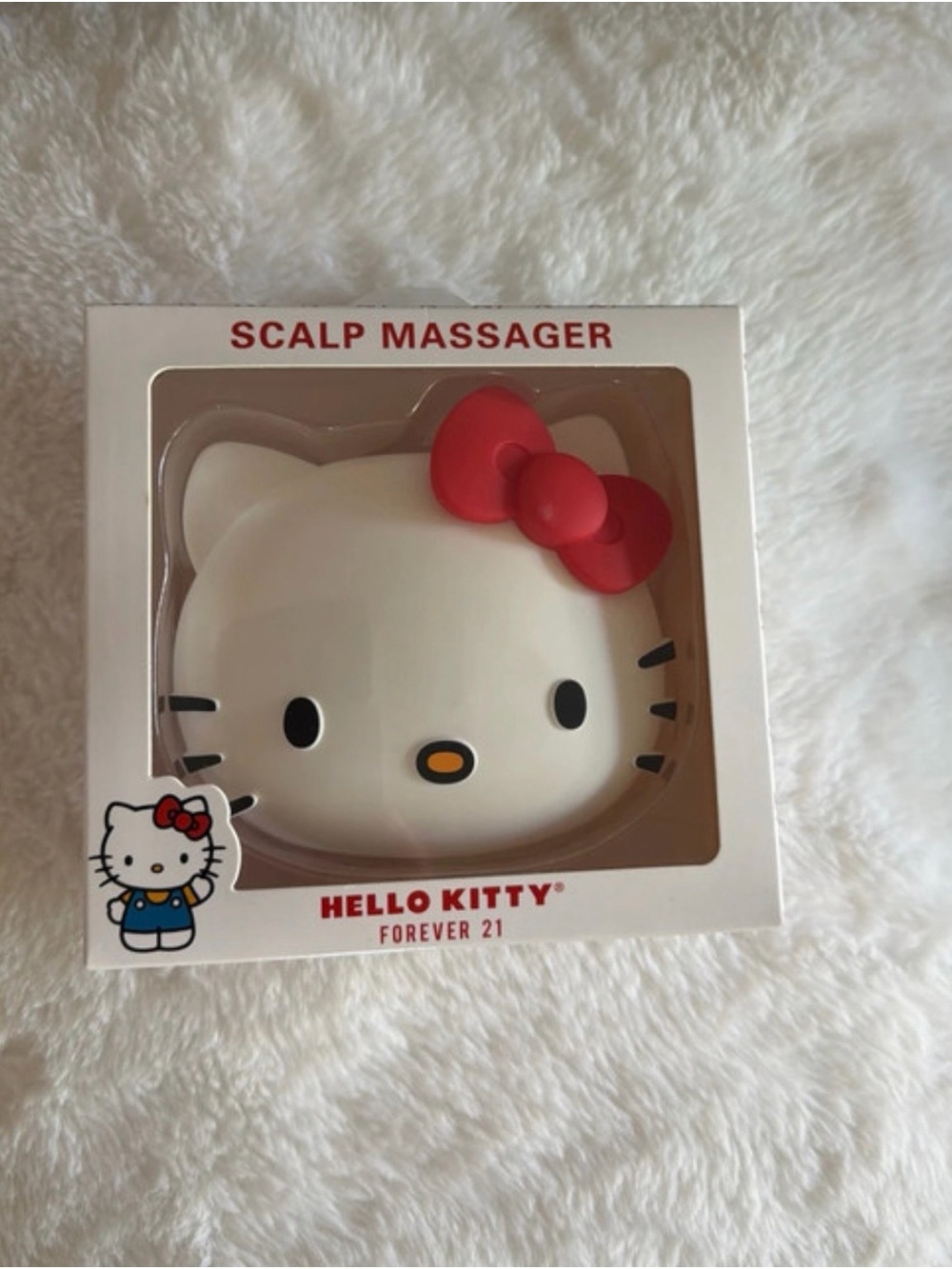 Forever 21 White Hello Kitty Scalp Massager Packaging